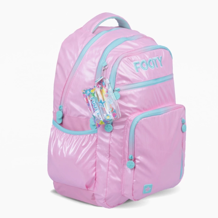 Mochila Escolar Footy 2026 Colorland Rosa 18" Art.F26313